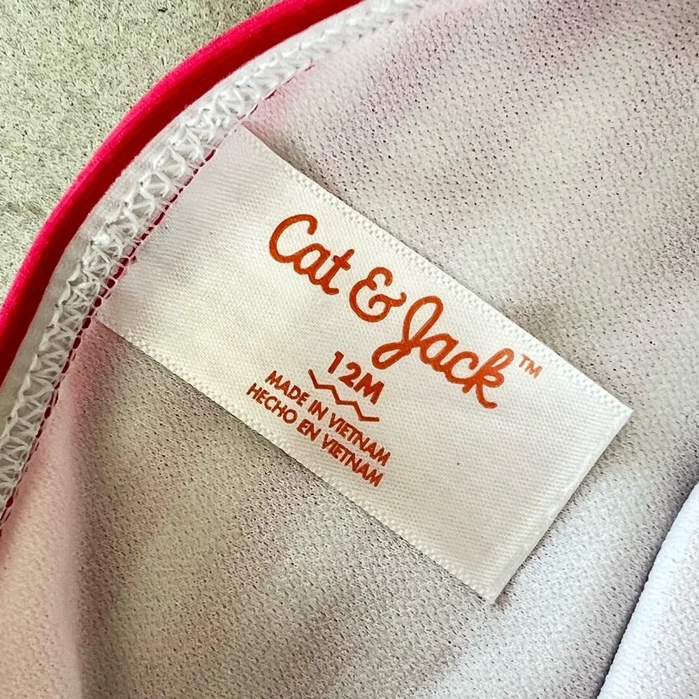 CAT & JACK 4th of July Stars & Stripes Rashgaurd baby swimsuit, 12m - Picture 7 of 7